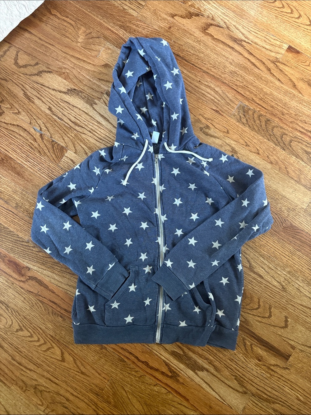 Alternative Navy Star-Print Zip Hoodie